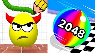 Draw To Smash VS Ball Run 2048 - New Update 2025 All levels Gameplay