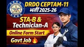 DRDO CEPTAM-11 Recruitment 2025-26 | STA-B & Technician-A Online Form | Full Details
