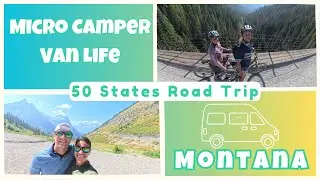 Van Life Montana 🚐💨 | Hot Springs 🛀🏾, Glacier National Park ⛰, & Our Most Scenic Bike Ride Yet 🚲