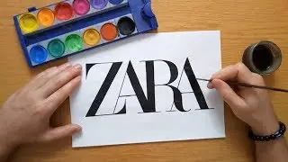 How to draw the Zara logo - C&oacute;mo dibujar el logo de Zara