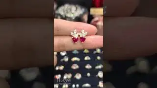 Best Gift Ideas Fashion Jewelry Cute Ruby Earrings ILE021 #shorts #earrings #jewelry