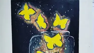 Glowing Butterflies | Let Your Light Shine | Oil Pastel for Beginners | Marz's Passion