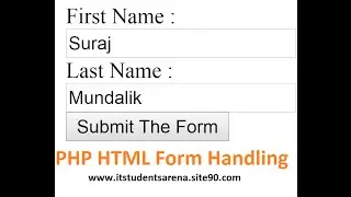 PHP Basic Form Handling Using POST method - ITStudentsarena Tutorials