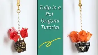 How to Make Origami Tulip Earrings with a Modular Vase