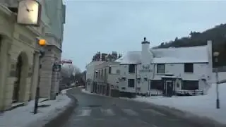Driving In Snow On The A449 From Worcester Through Malvern To Ledbury, England 2nd March 2018