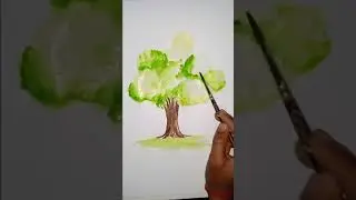 water colour  ....tree..🌳🌳 #drawing#art#watercolour#tree#treedrawing