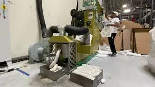 M C200  hot melter handling PE foam