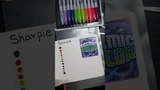 unboxing my new cosmic colors sharpie set