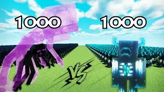 1000 Warden VS 1000 Mutant Enderman | Minecraft