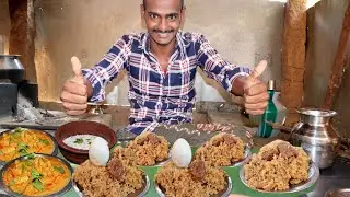 MUKBANG-5 Plate தலப்பாகட்டு மட்டன் பிரியாணி ஆட்டு குடல் குருமா Eating Challenge