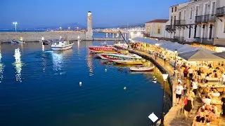 Крит Ретимно туристы сегодня шум города Crete Rethymno city noise music people today 31 07 2020