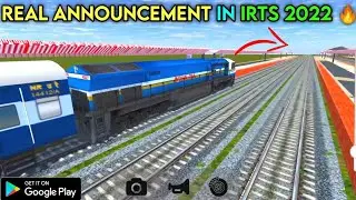 Train Simulator 2022 🚆 train Game |  Real Announcement In IRTS 2022🎤#vehicles #realtrains #passenger