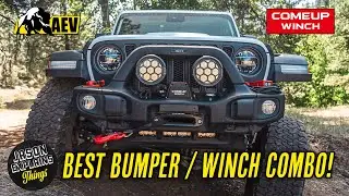 Best Jeep Wrangler Winch and Bumper!  (ComeUp Solo & AEV Bumper)