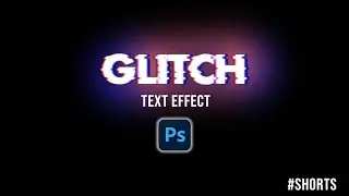Glitch Text Effect Photoshop Tutorial - Typography Graphic Design #Shorts