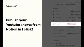 Publish your Youtube shorts from Notion in 1 click!