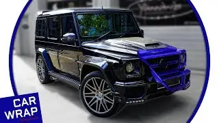 Mercedes G63 Brabus G Wagon Wrapped in Gloss Cosmic Blue