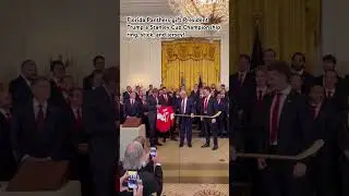 Florida Panthers gift Trump a Stanley Cup Championship ring, stick, and jersey #subscribe #shorts