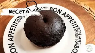 MUGCAKE de Chocolate con CORAZON de CHOCOLATE!!! Sin Horno, Sin Harinas...