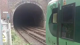 # 377s formed of 12 coaches on a southern service to London Victoria from Ore Via Eastbourne #