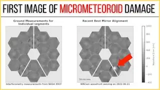 First Image of Micrometeoroid Damage to the James Webb Space Telescope