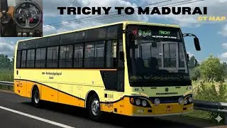 TNSRTC BS6 Bus Highway Drive  | Trichy to Madurai | CT Map | Steering Wheel Realistic Driving