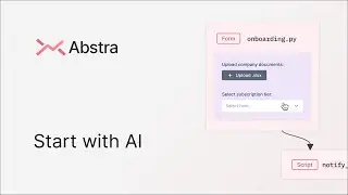 Start with AI | Abstra Workflows