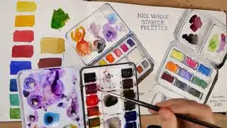 Interesting beginner palettes for botanical art:  A closer look at QoR Mini and Schmincke 2020 Sets