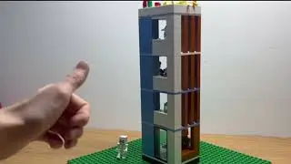 I have recreated a lego Minecraft ice palace  set into lego apartment house