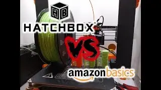 Hatchbox vs. Amazon Basics PLA 3D printer filament comparison.