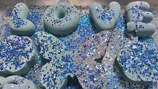 【Chalk ASMR】Ice Blue Reformed Gym Chalk Crushing Sound🧊| Oddly Satisfying | Relaxing 