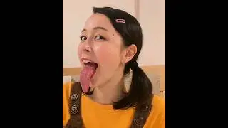 😛girl with long tongue #tongue #longtongue #amazinggirl #shorts #fyp