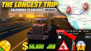 Epic 1800 KM Delivery! $50,000 Earned | California to Arizona | American Truck Simulator