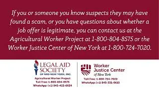 Beware of H-2A & H-2B Recruitment Scams