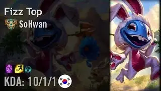 Fizz Top vs Gangplank - SoHwan - KR Challenger Patch 6.9