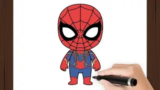 How To Draw a IRON SPIDER-MAN I Easy