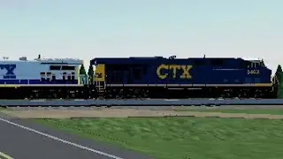 CSX I017 Mixed Freight passing by Collins Rd. (RO-Scale Sandbox)