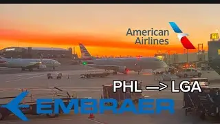 MAIN CABIN EXTRA | American Airlines E175LR TRIP REPORT: STUNNING Flight from Philadelphia to NYC!