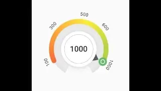Cibil Score, Speedo meter animation UI flutter analog meter of cibil score #flutter