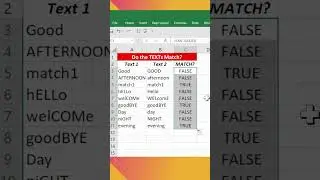 How to exact matches in Excel #shorts #youtubeshorts  #excel