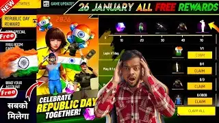 26 January 🇮🇳 Free Bundle + Emote + Rewards 🎁😍 | Free Rewards Republic Day Event 🇮🇳🎁 | Free fire 🇮🇳 