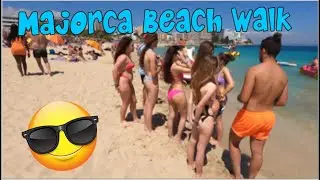 Majorca Island Beach Walk Full Magaluf Calvia Beach ✨🏝 All Majorca Beaches #1