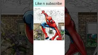 Spiderman colour drawing art|| spider man homecoming colour drawing|| Riq Art'