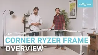 Adjustable L-Shaped Standing Desk Frame | Corner Ryzer | Progressive Desk