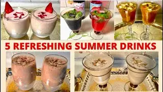 5 Refreshing Summer Drinks | Easy Summer Drinks | Summer Drink Ideas | Homemade Summer Drinks