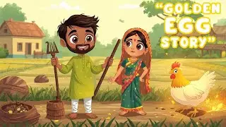 Kisan Aur Lalchi Biwi | Golden Egg Story in Hindi | Moral Story for Kids | Cartoon Story