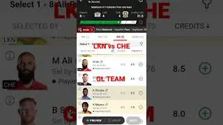 LKN vs CHE Dream11 Prediction | LKN vs CHE Dream11 Prediction Today Match | LKN vs CHE #ipl #shorts