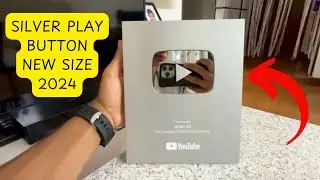 Silver Play Button New Size | New Silver Play Button Design | New Silver Play Button 2024