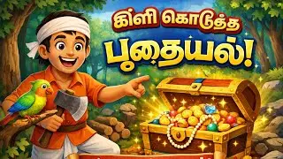 கிளி கொடுத்த புதையல்|Tamil story for kids|Animated moral stories