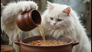 Fluffy Cat Cooks Feijoada 🍲🐱 | AI Cooking Video #WhiskerChef