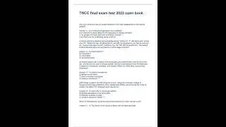 tncc final exam test 2022 open book